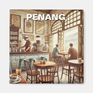 Penang Malaysia Shophouse Kopitiam Travel Magnet