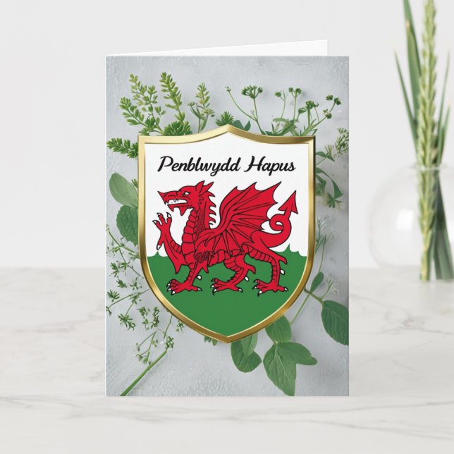 Penblwydd Hapus Happy Birthday Karte (Vorderseite)