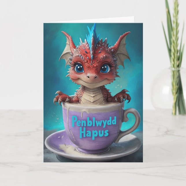 Penblwydd Hapus Happy Geburtstag Karte (Vorderseite)