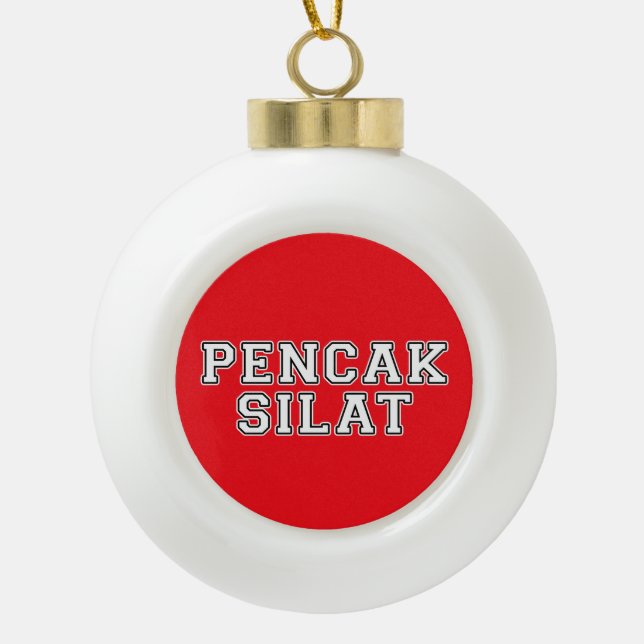 Pencak Silat Keramik Kugel-Ornament (Vorderseite)