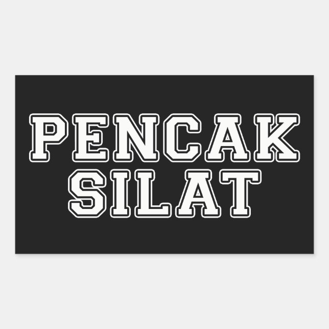 Pencak Silat Rechteckiger Aufkleber (Vorderseite)