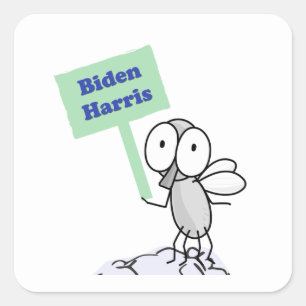 Pence Fly für Biden Harris Quadratischer Aufkleber