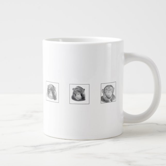 Pencil Animal Collection Mug - Monkeys Jumbo-Tasse (Rechts)