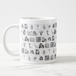 Pencil Animal Collection Mug - Tiled Horizontal Jumbo-Tasse