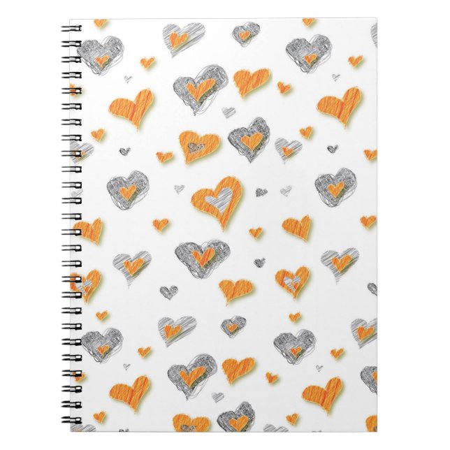 Pencil Art Hearts Notebook Notizblock (Vorderseite)