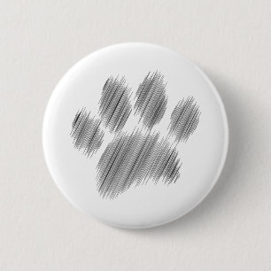 Pencil geätzte Hündin Paw Digital Art Button