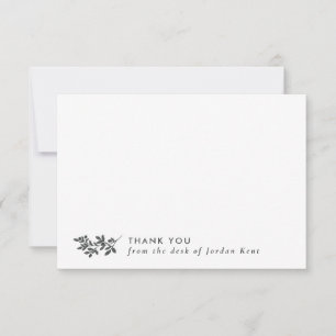 Pencil Gray Branch Vielen Dank vom Schreibtisch vo Dankeskarte