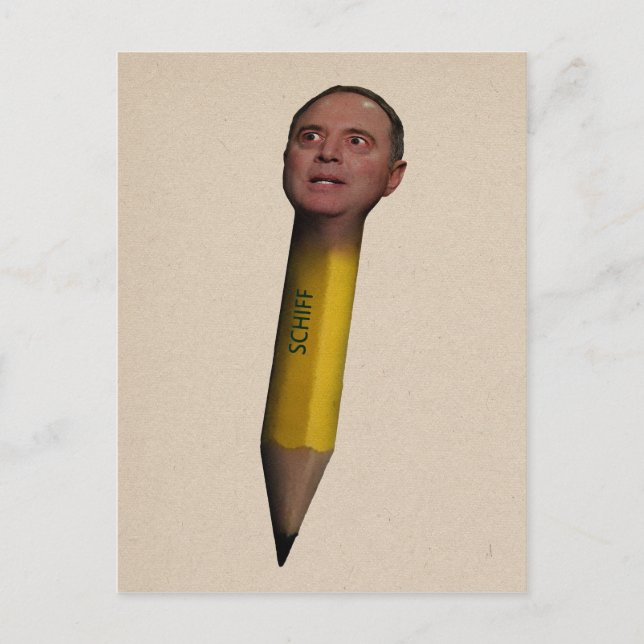 Pencil Neck Adam Schiff Postkarte (Vorderseite)
