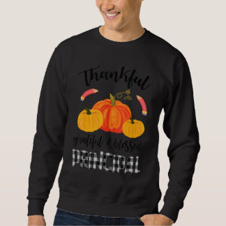 Pencil Pumpkins Thanks Thankful Grateful & Blessed Sweatshirt