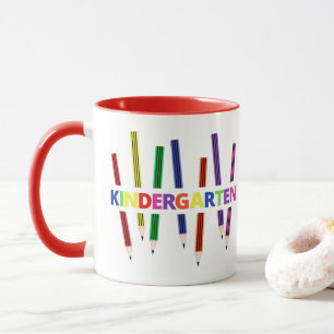 Pencils Kindergarten Lehrer Tasse