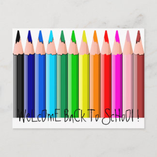 Pencils, WeLcOmE BaCk nach ScHoOl ! Postkarte
