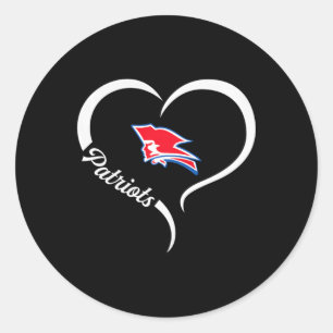 Pender Patriots Logo Halbherz Slogan Hs Runder Aufkleber
