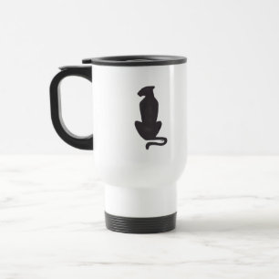 Pendlerin der Black Cat Silhouette Tasse