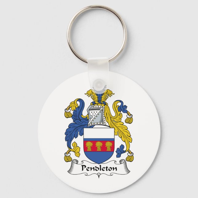 Pendleton Familienwappen Schlüsselanhänger (Vorderseite)