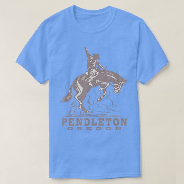 Pendleton Oregon - Rodeo - Cowboy - T - Shirt (Design vorne)