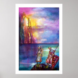 PENDRAGON Mittelalterliche Ritter,Seeblick bei Son Poster