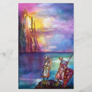 PENDRAGON Mittelalterliche Ritter, Sunset-See, Fan Briefpapier