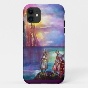 PENDRAGON Mittelalterliche Ritter, Sunset-See, Fan Case-Mate iPhone Hülle