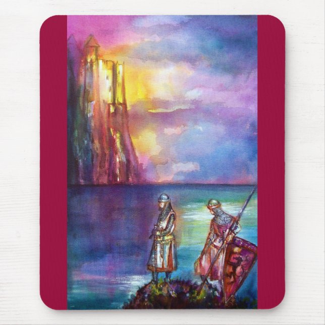 PENDRAGON Mittelalterliche Ritter, Sunset-See, Fan Mousepad (Vorne)