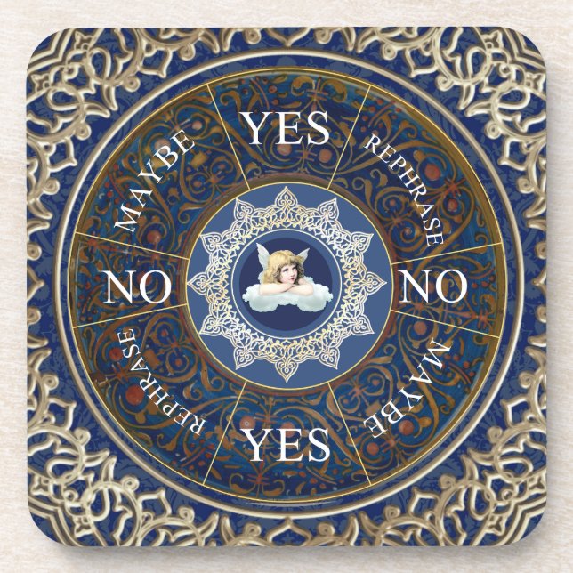 Pendulum Board Chart Divinity Game Angel Blue Getränkeuntersetzer (Vorderseite)