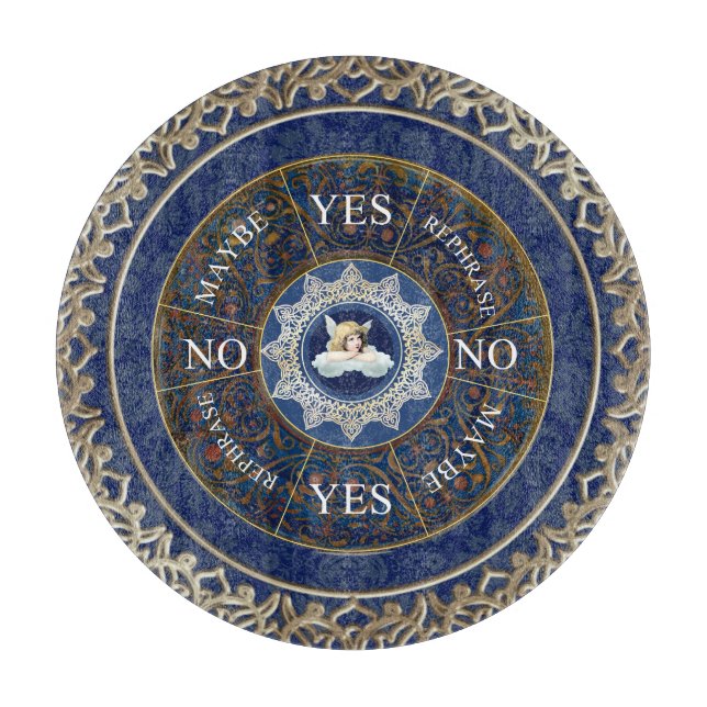 Pendulum Board Chart Divinity Game Angel Blue Schneidebrett (Vorderseite)