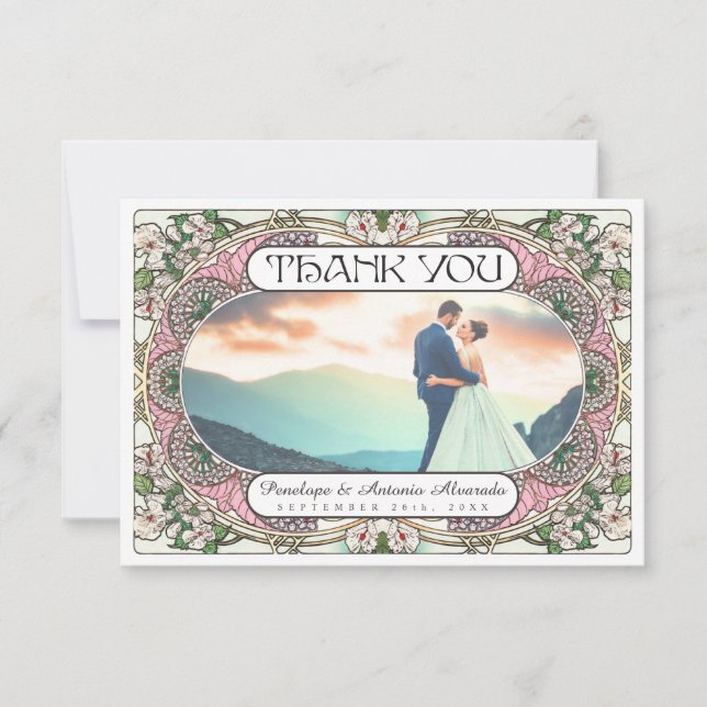 PENELOPE 01 A - Hochzeiten Dankeschön Karten (Vorderseite)