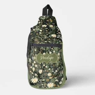 Penelope Dark Daisy Floral Crossbody Bag