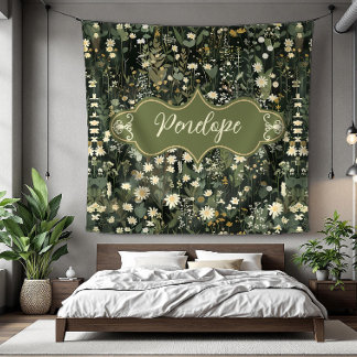 Penelope Dark Daisy Floral Fleecedecke