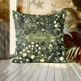 Penelope Dark Daisy Floral Kissen