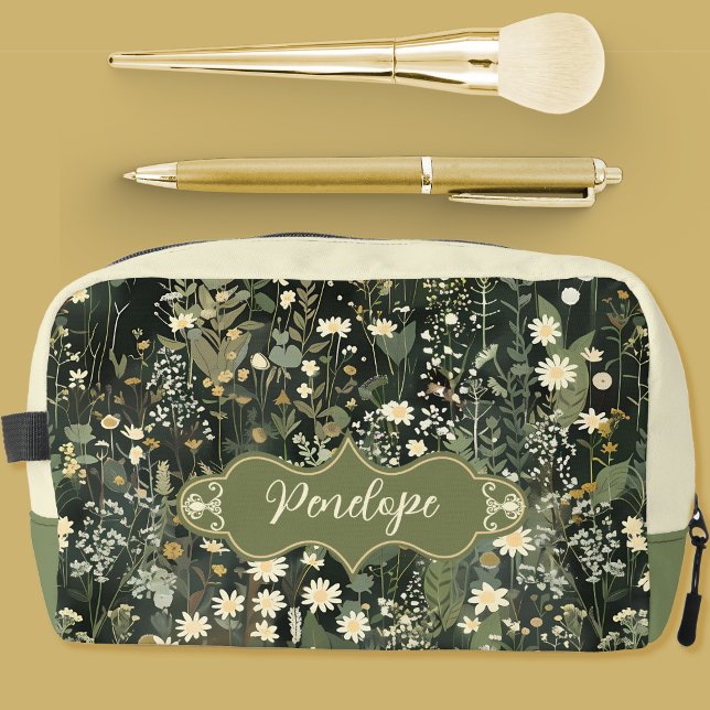 Penelope Dark Daisy Floral Waschbeutel (Von Creator hochgeladen)
