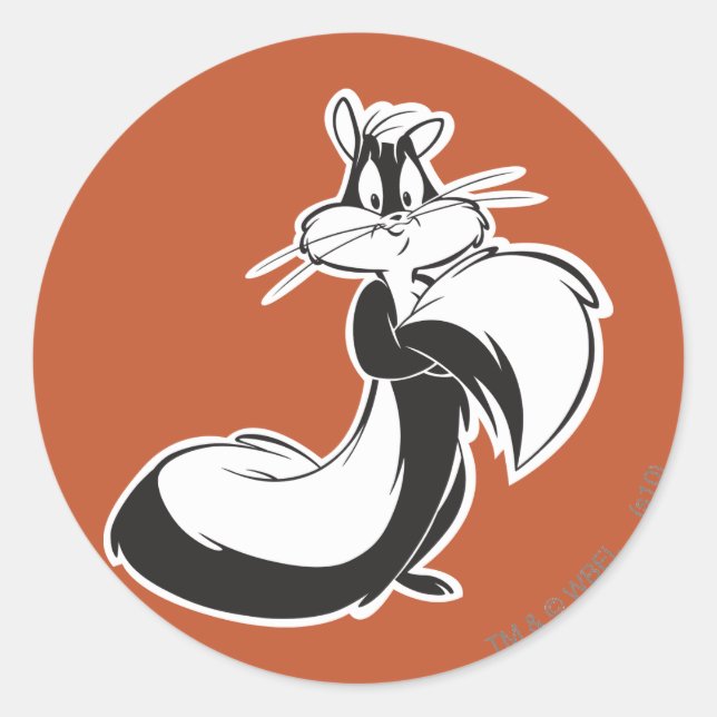 Penelope Grabbing Schwanz Runder Aufkleber (Vorderseite)