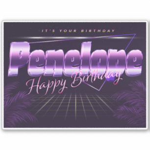 Penelope Name Vorname retro Sticker Geburtstag