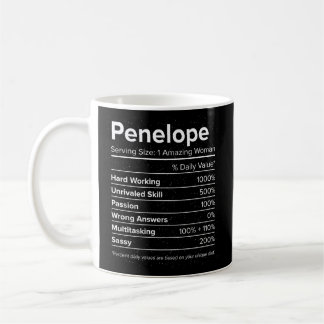 Penelope Nutrition Facts Name Personalisiert Nickn Kaffeetasse