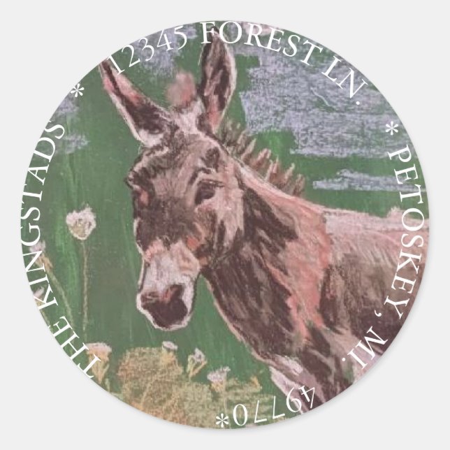 Penelope Runder Aufkleber (Vorderseite)