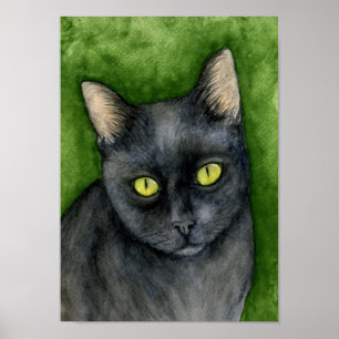 Penelope - The Lucky Black Cat Print Poster