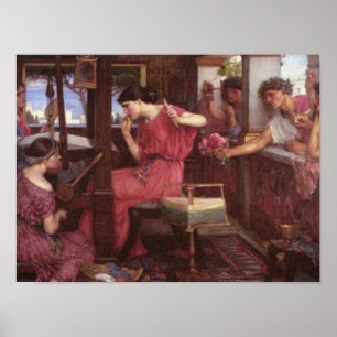 Penelope und die Bewerber - John William Poster