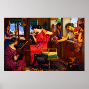 Penelope und die Freier von Waterhouse Poster