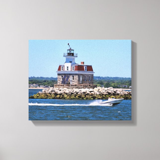 Penfield Reef Leuchtturm, Connecticut Canvas Print Leinwanddruck (Vorderseite)
