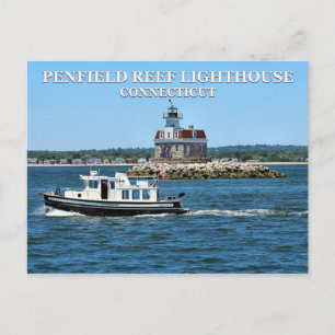 Penfield Reef Lighthouse, Connecticut Postcard Postkarte
