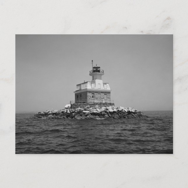 Penfield Reef Lighthouse Postkarte (Vorderseite)