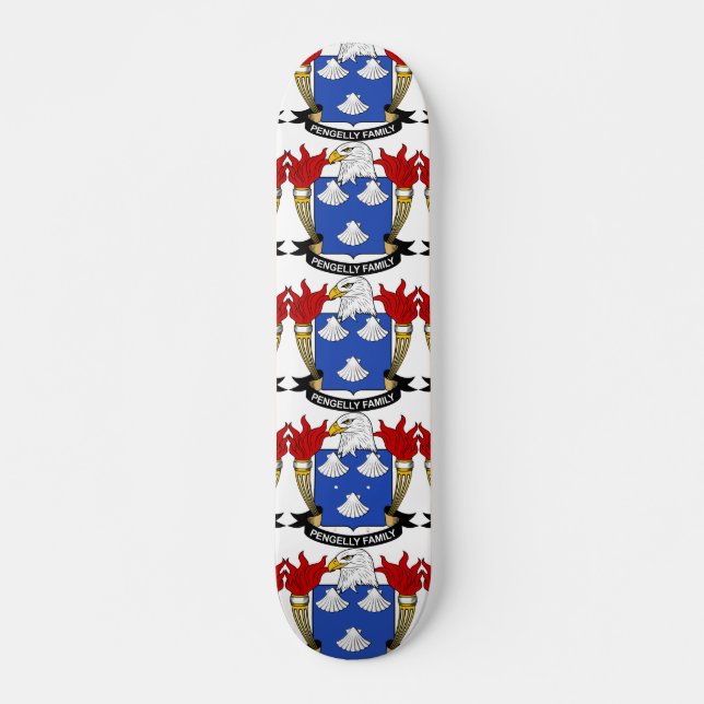 Pengelly Familienwappen Skateboard (Vorne)