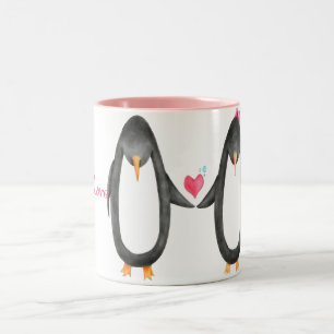 Pengin Luv Zweifarbige Tasse