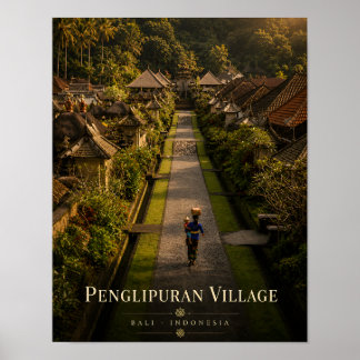 Penglipuran Dorf Bali Poster