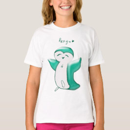 Pengu Happy Pinguin (grün) Kinder T - Shirt