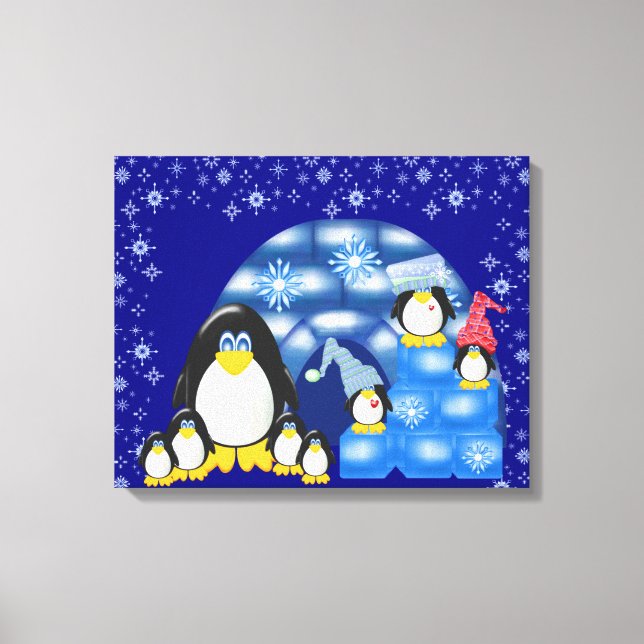 Penguin2 überzogene Canvas Leinwanddruck (Vorderseite)