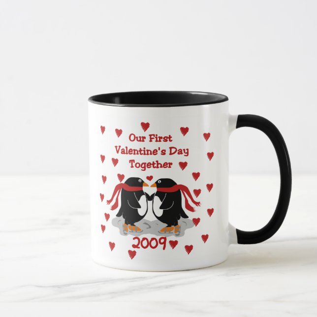 Penguin-1. Valentinstag 2009 Tasse (Rechts)