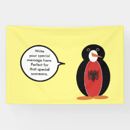 Penguin Albanische Flaggengespräche Banner