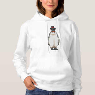 Penguin als Gentleman mit Hat Hoodie