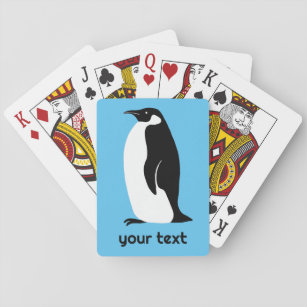 Penguin Aqua Schwarz-weiß CUSTOM Tier Niedlich Spielkarten