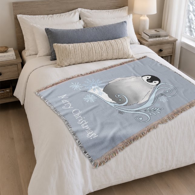 Penguin Art Nouveau Schneeflocken Decke (Von Creator hochgeladen)